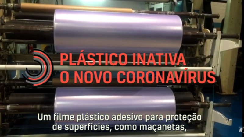 Filme plástico que inativa o novo coronavírus