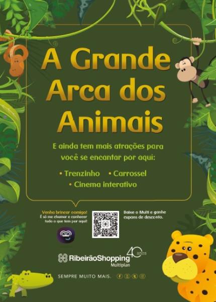 “A Grande Arca dos Animais” é o tema do evento de férias do RibeirãoShopping