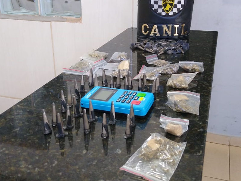 GM apreende drogas na região do bairro Santa Felícia