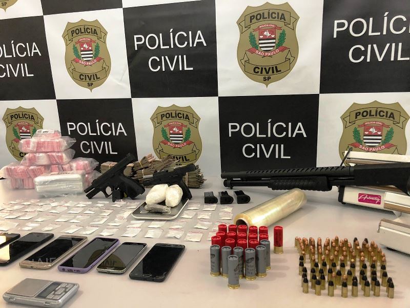 DISE apreende drogas, armas, munições e materiais relacionados ao tráfico em São Carlos